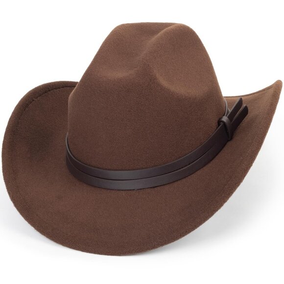 Vintage Western Cowboy Hat Square Crown Wide Brim Retro Chic Outdoors main image 5